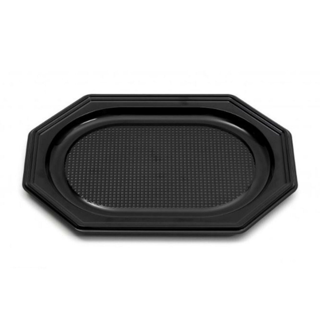 Paplāte 45x30cm h-2,5cm plastmasas melna 10gb. (160.27) [100]