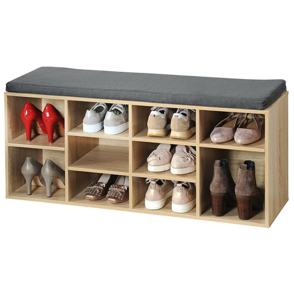 Sols/statīvs apaviem 8 plaukti 103.5x29.5x48cm gaiša koka