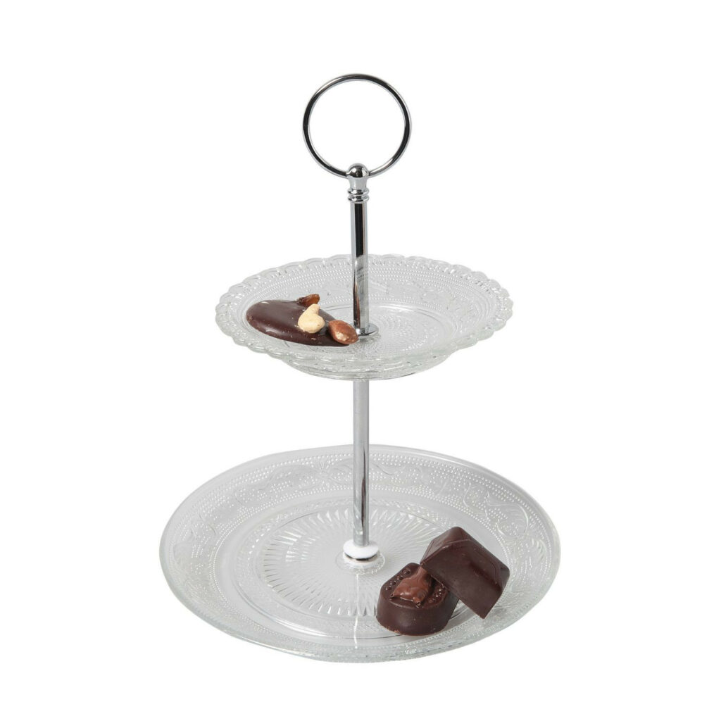 Kūku paliktnis divstāvīgs RETRO GLASS ø18cm h-23.5cm