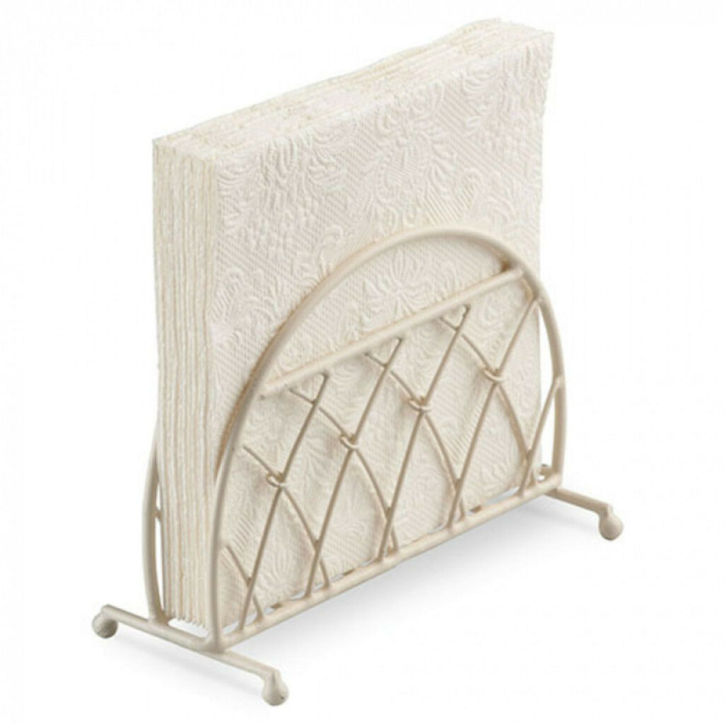 Salvešu turētājs 14x10cm LATTICE VERT balt