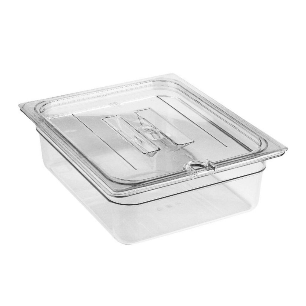 Vāks GN 1/2 ar rokturi un karotes vietu 32.5×26.5cm