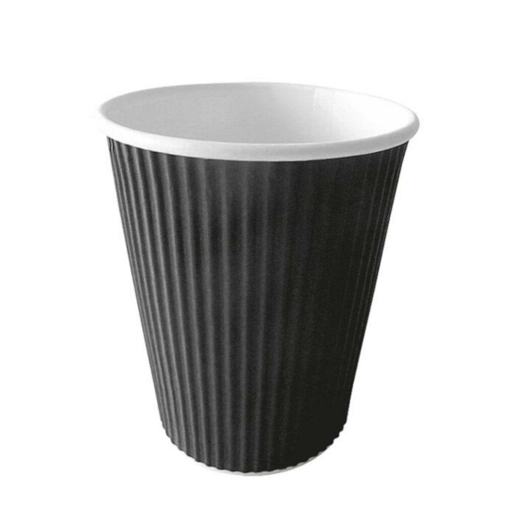Glāzes v/l papīra 350ml melnas 25gb