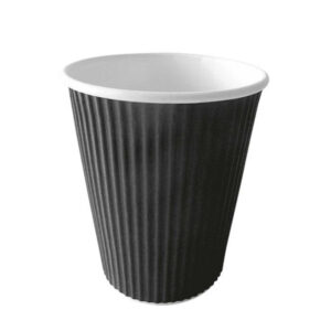 Glāzes v/l papīra 350ml melnas 25gb