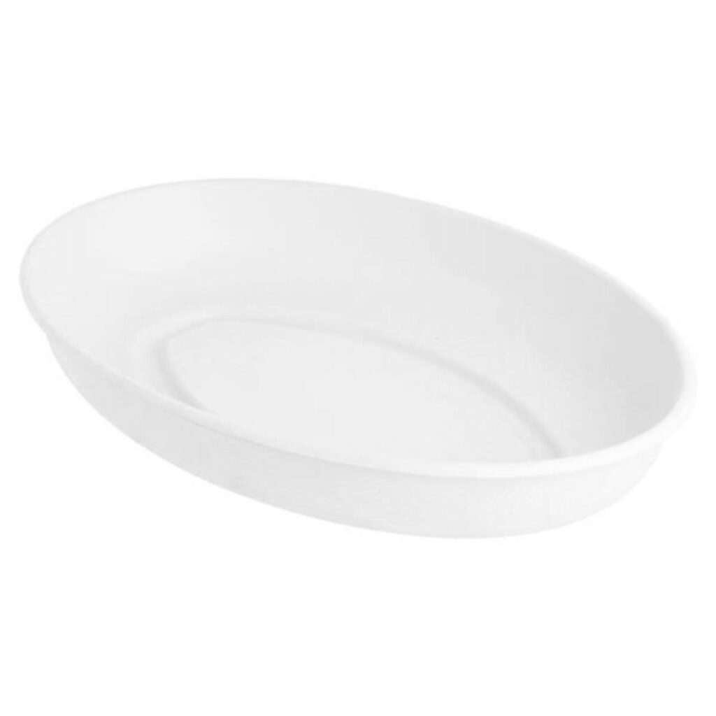 Bļoda salātiem 23.6x16.9cm h-4cm 50gb, balta BIONIC