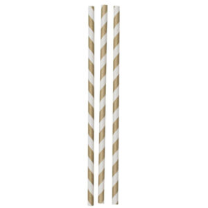 Salmiņi papīra ar svītrām ø0.6cm h-19.7cm 100gb zelta