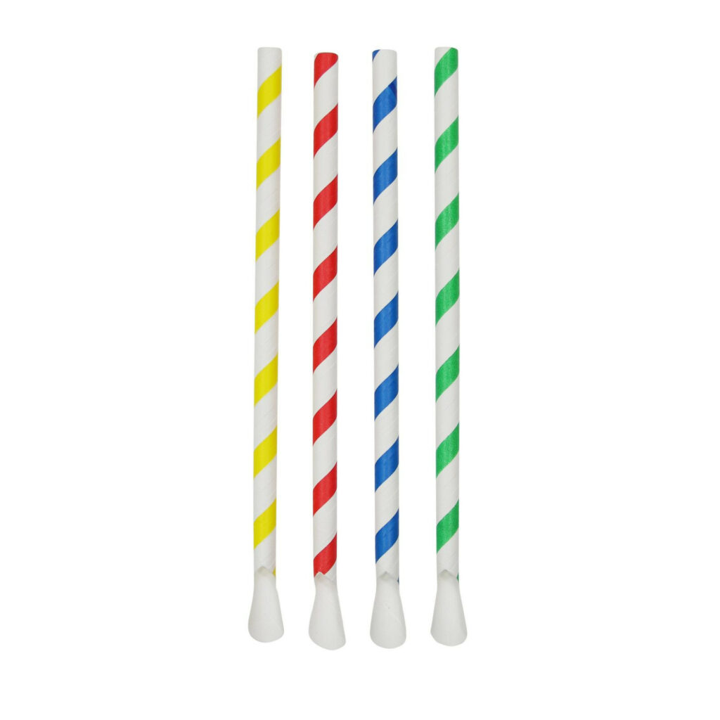Salmiņi-karote papīra ø8 mm h-20cm 125gb krāsaini