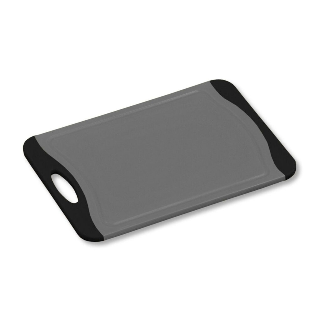 Dēlītis plastmasas 29×19.5×0.9cm ar antibakteriālu virsmu TUMŠI PELĒKS
