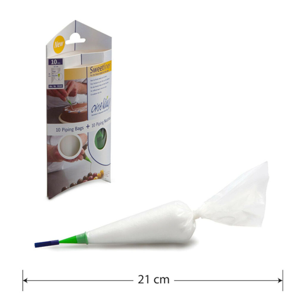 Maisiņi konditorejas SWEETLINER ar uzgaļiem v/l 21x12cm 10gb