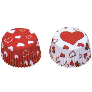 Kēksa formas papīra ø3/4 h-2cm 50gb HEART