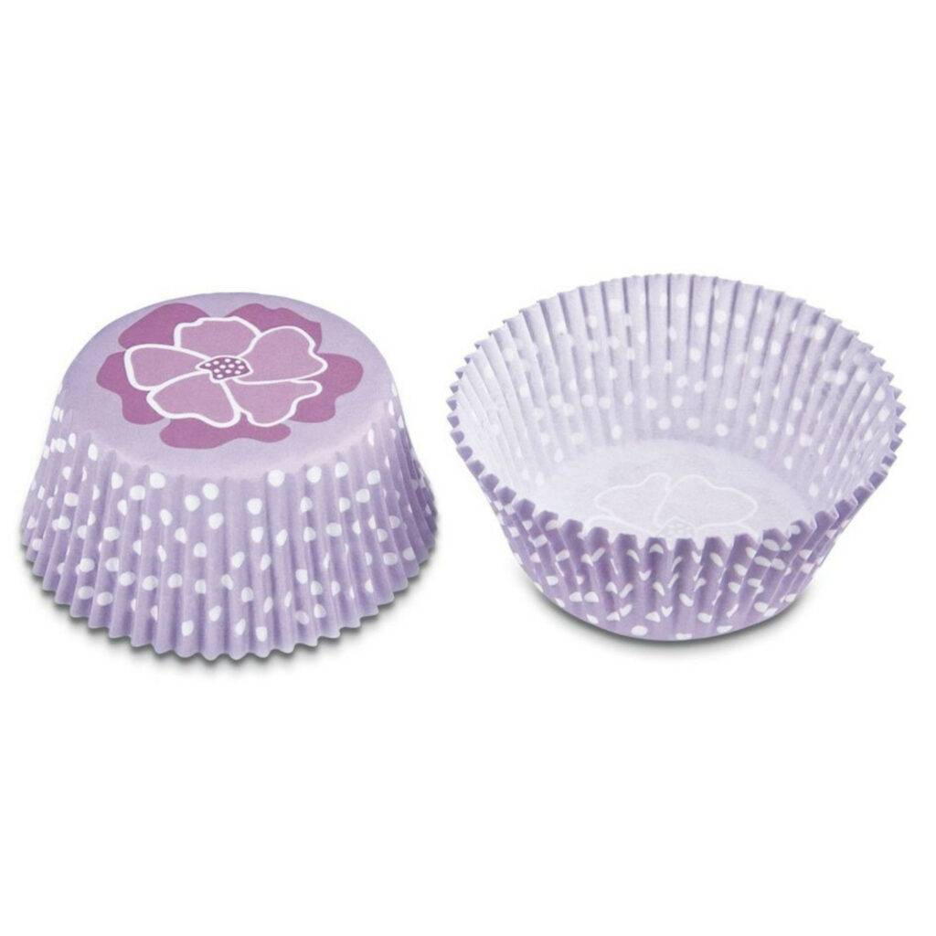 Papīra formas kēksiem ø5 h-3.2cm 50gb PURPLE FLOWER