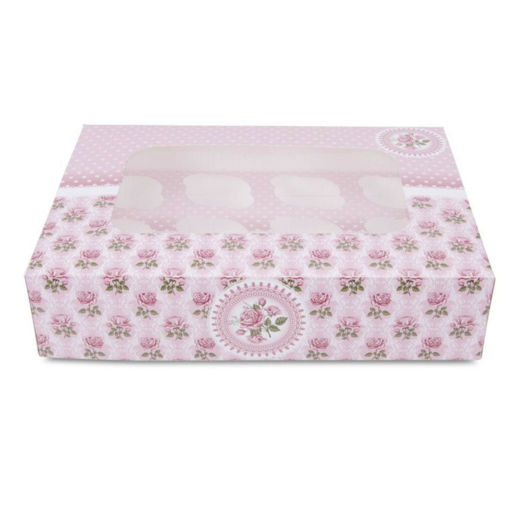Kaste mafiniem 12-iedaļas 33x16.5 h-7.5cm ROSE GARDEN