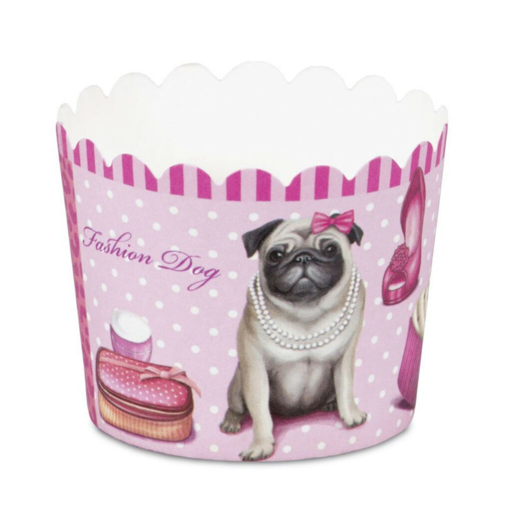 Formas mafiniem papīra ø 5/6 h-4.5cm 12gb FASHION DOG