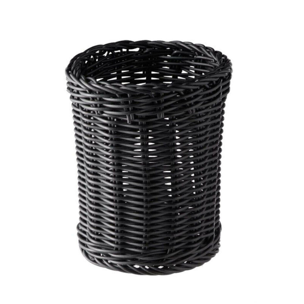 Groziņš plastmasas ø12cm h-15cm melns
