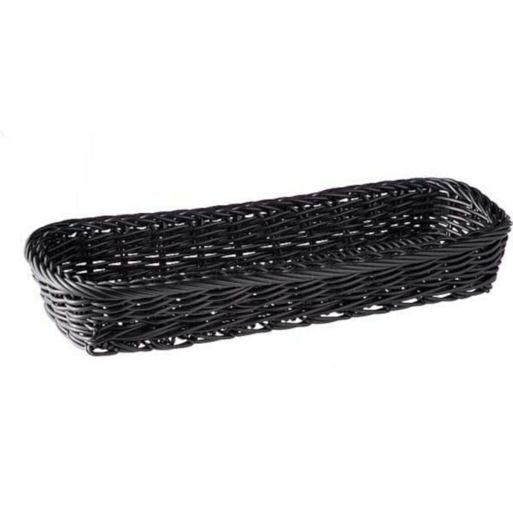 Groziņš galda piederumiem 27x10x4.5 melns