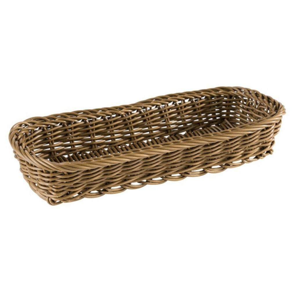 Groziņš galda piederumiem plastmasas 27x10cm h-4.5cm brūns