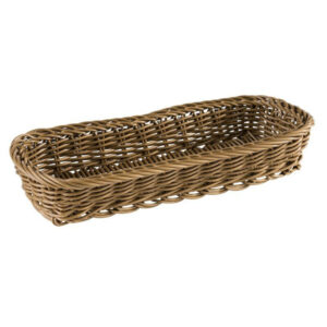 Groziņš galda piederumiem plastmasas 27x10cm h-4.5cm brūns