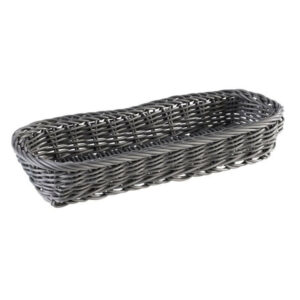 Groziņš galda piederumiem plastmasas 27x10cm h-4.5cm pelēks