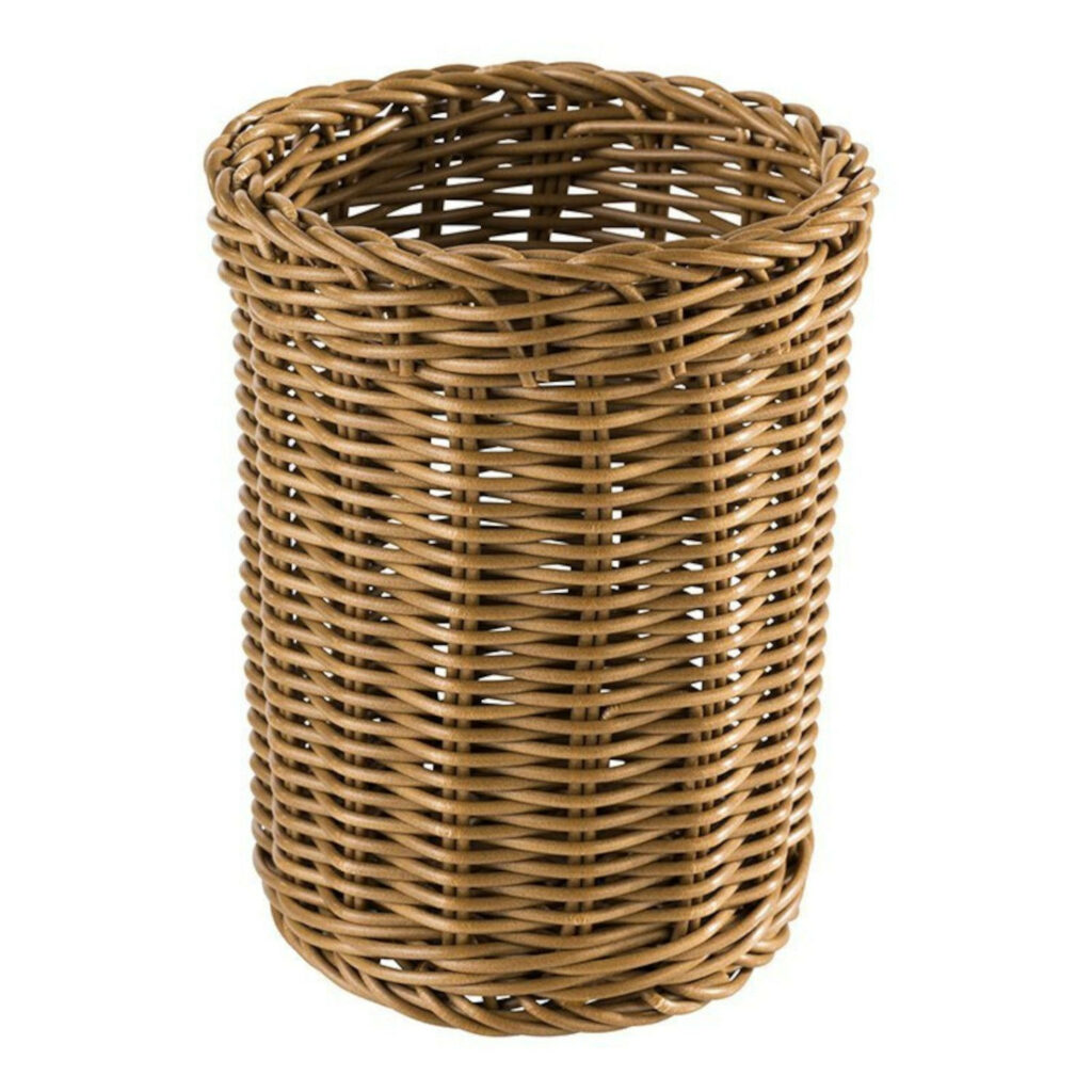 Groziņš galda piederumiem plastmasas ø12cm h-15cm brūns