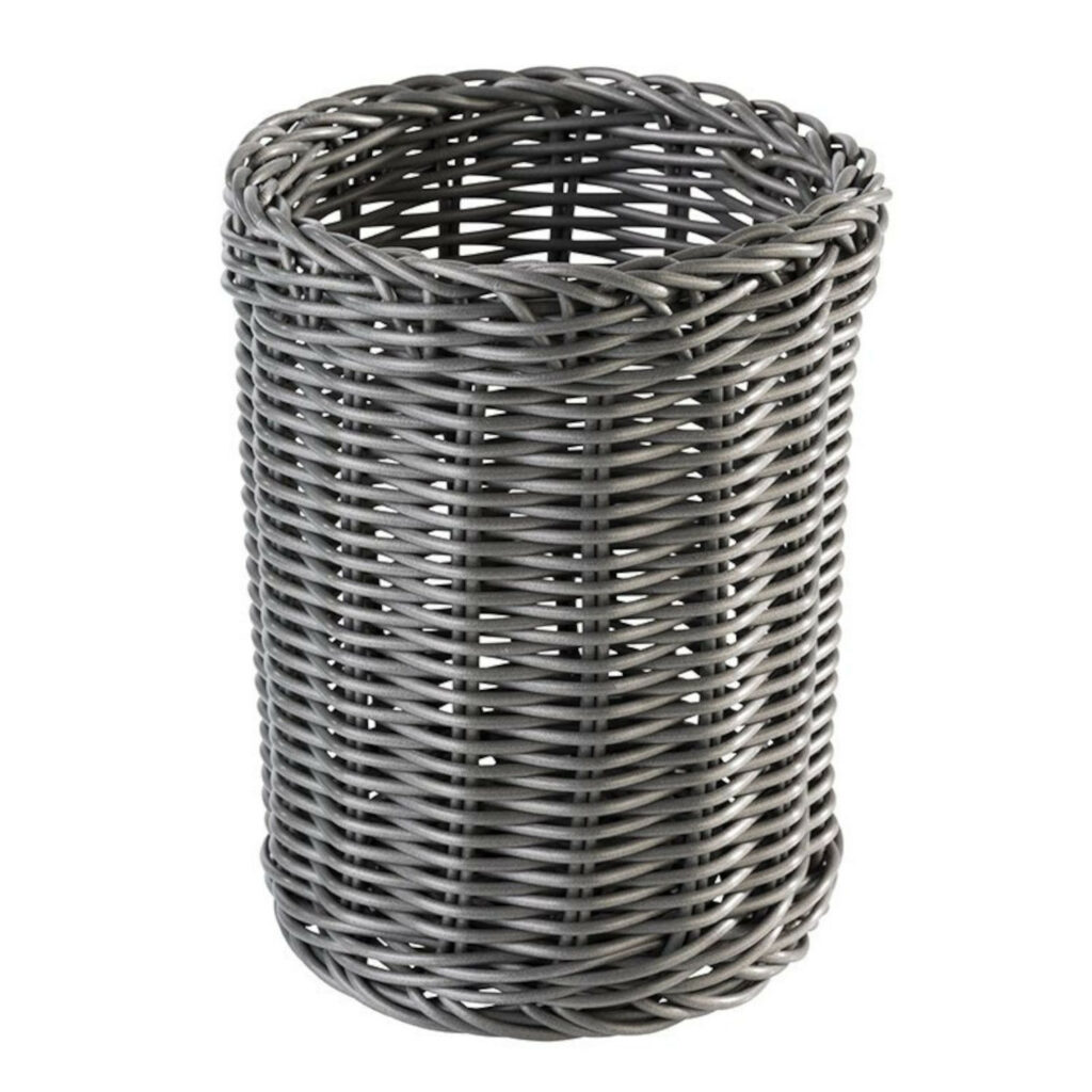Groziņš galda piederumiem plastmasas ø12cm h-15cm pelēks