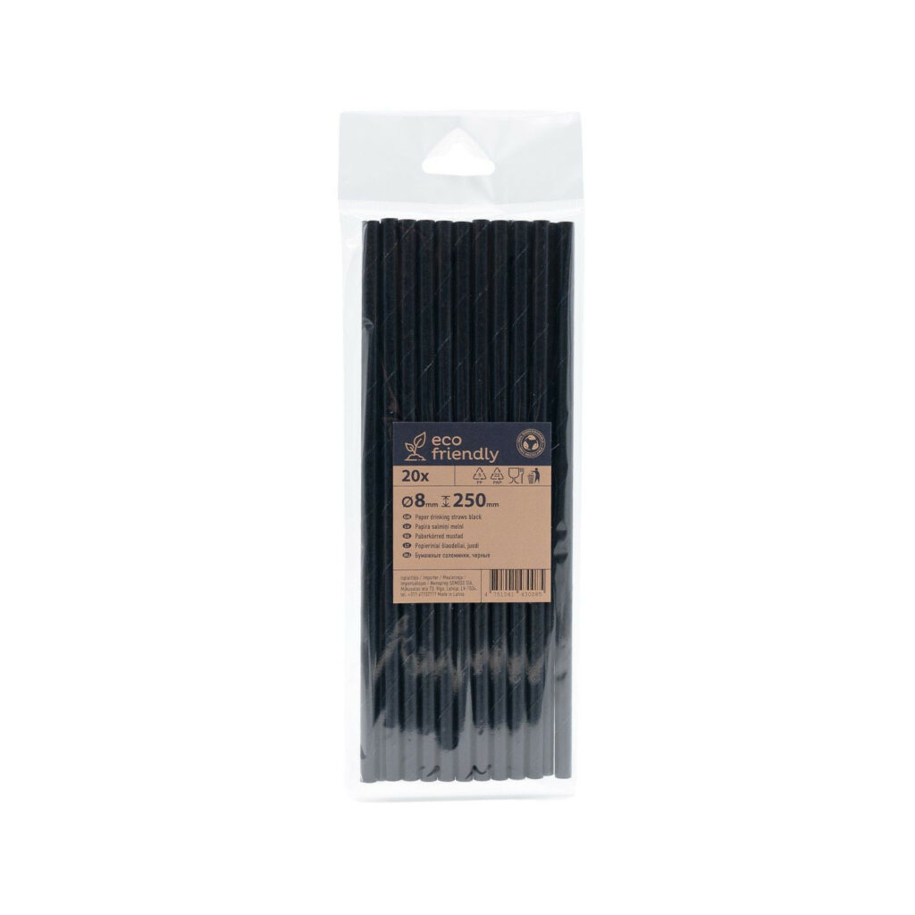 Salmiņi papīra ø8mm h-25cm 20gb melni