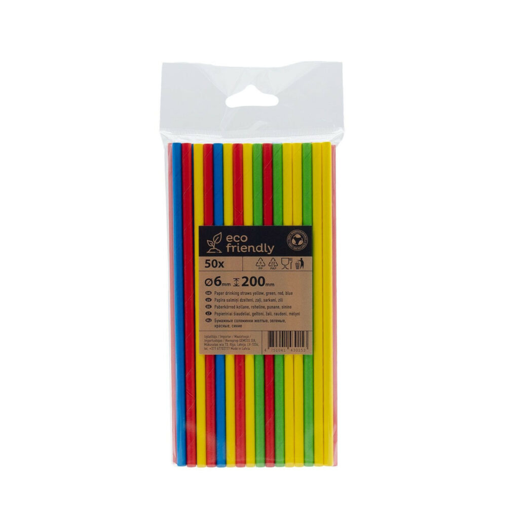 Salmiņi papīra ø6mm h-20cm 50gb krāsaini MIX