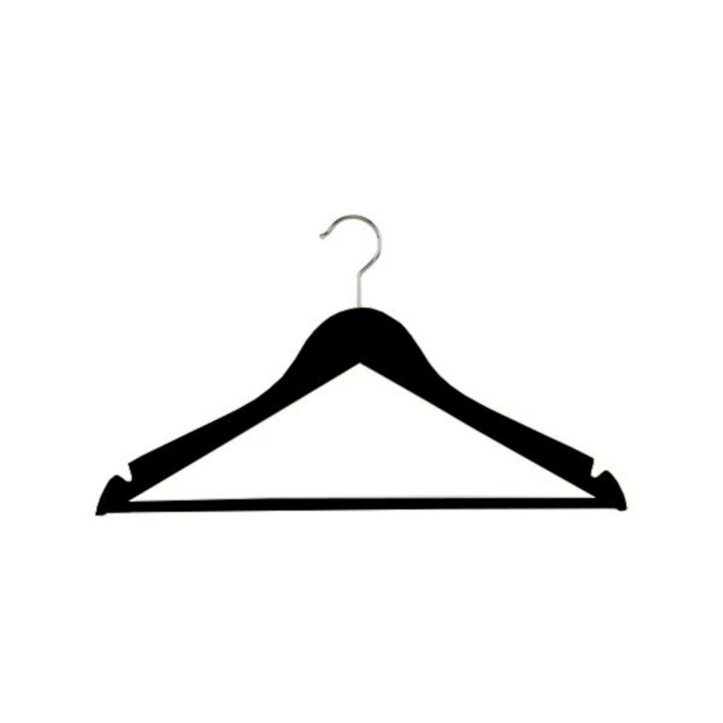 Pakaramais koka BASIC 44cm melns