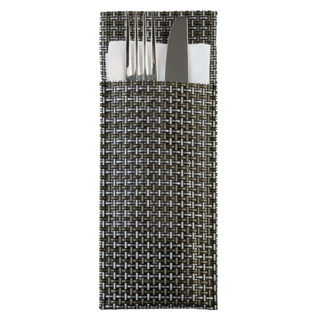 Maisiņš galda piederumiem PVC 24x9 cm 6gb pelēks