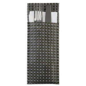 Maisiņš galda piederumiem PVC 24x9 cm 6gb pelēks