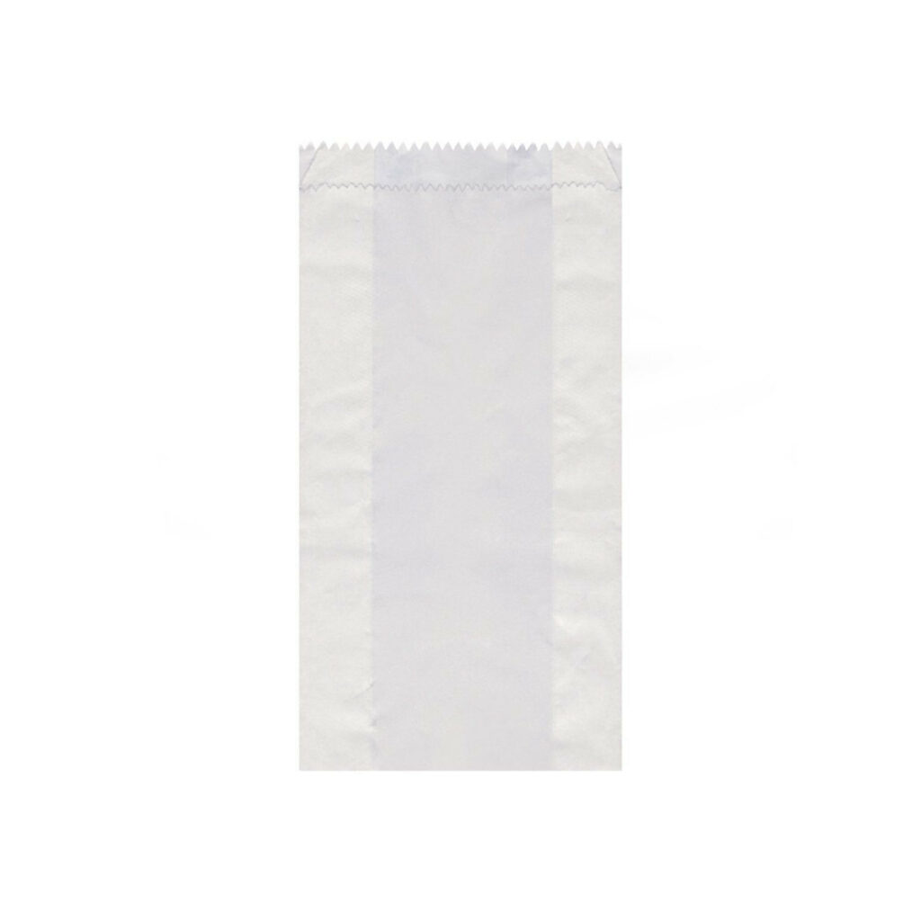 Maisiņi papīra 1kg 11+6×24cm 100gb balti