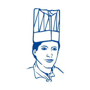 Cepures v/l. papīra CHEF h-24cm ar ielocēm 10gab baltas