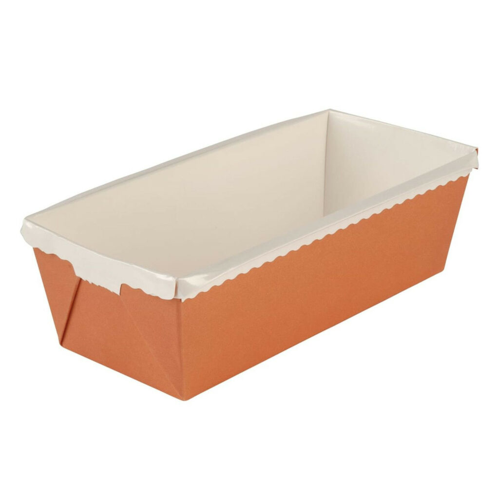 Forma kēksam OPTIMA papīra 232x85x70mm balti/brūna