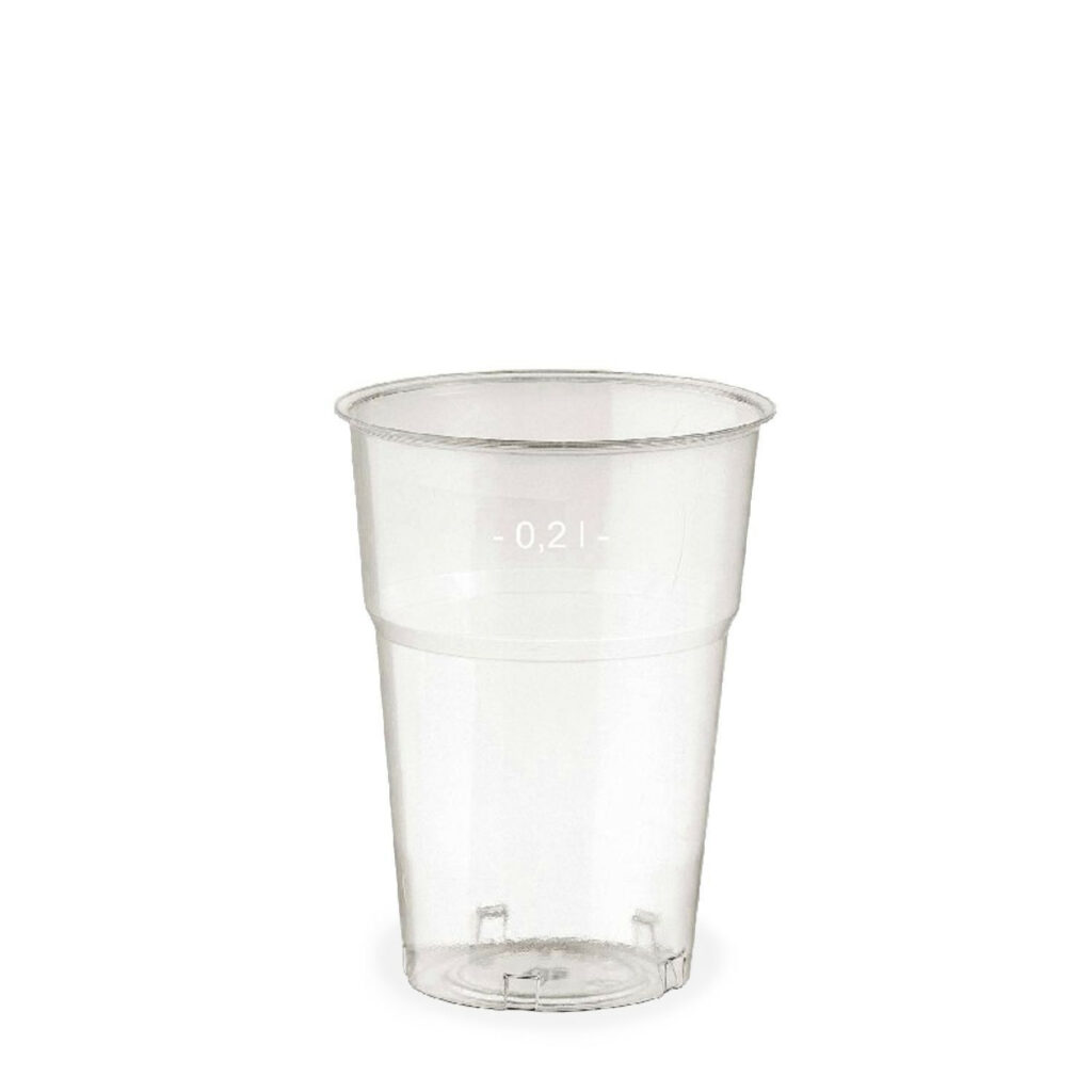 Glāzes v/l. plastmasas 200ml caurspīdīgas 50gab