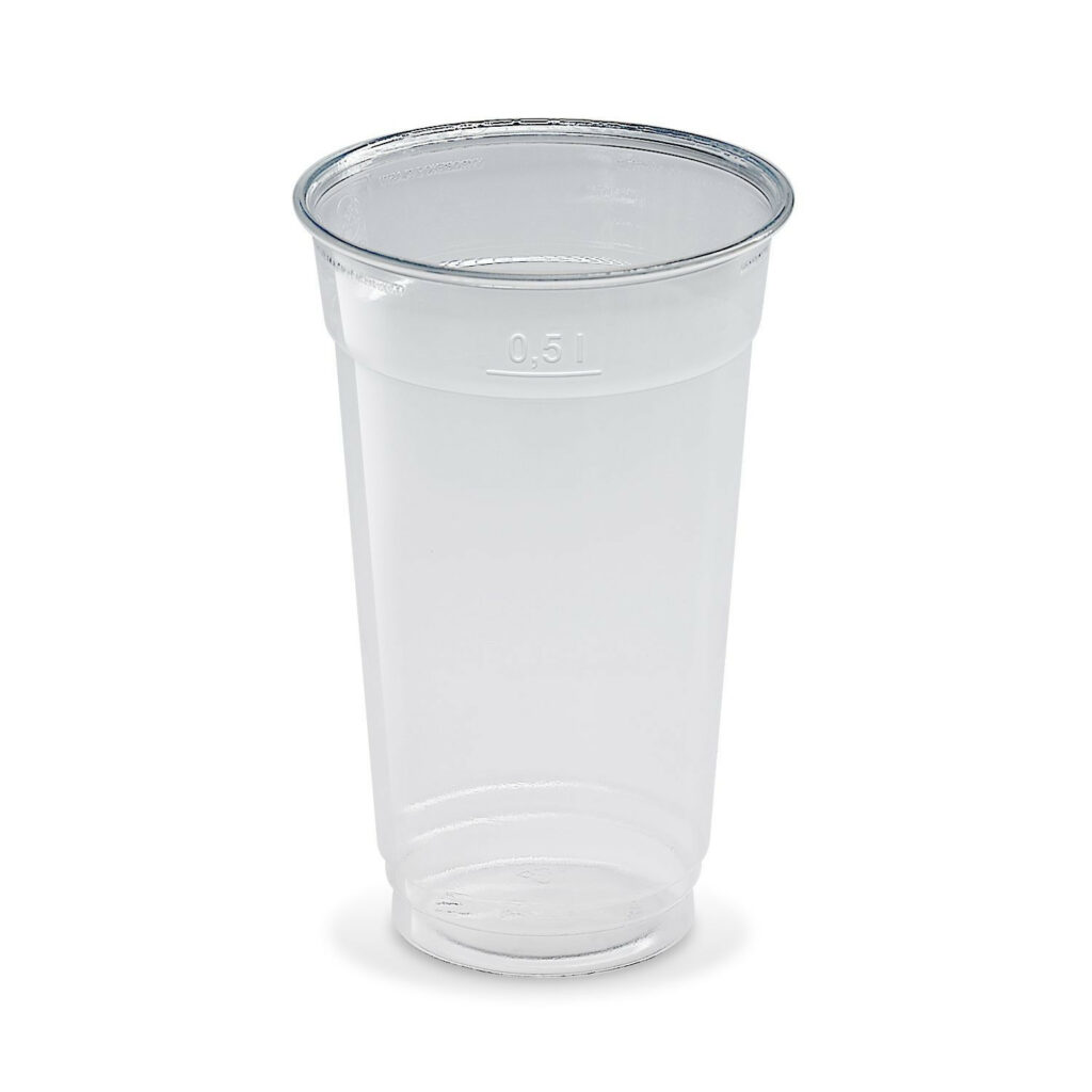 Glāzes v/l. plastmasas 500ml caurspīdīgas 50gab PET