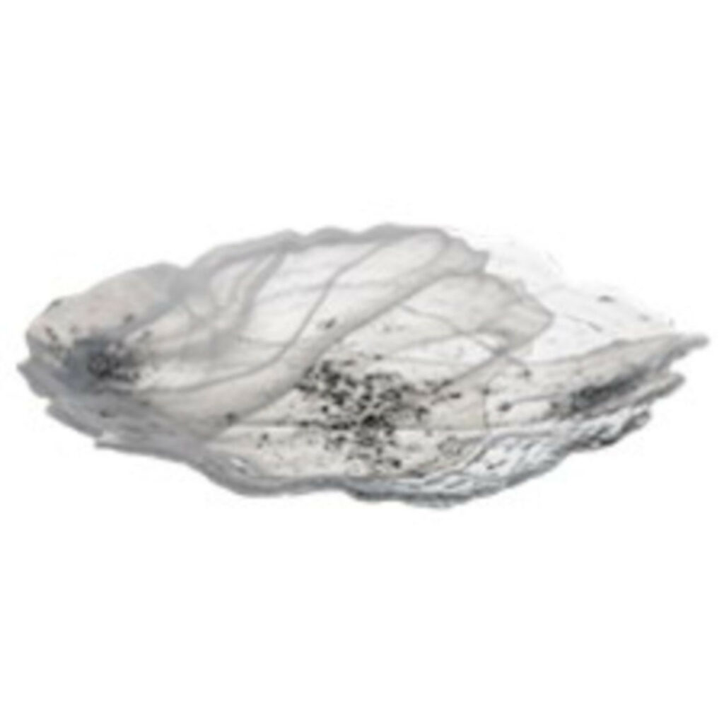 Bļoda MABEL 30x22cm stikla alabastra balta/melna