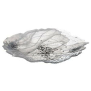 Bļoda MABEL 30x22cm stikla alabastra balta/melna