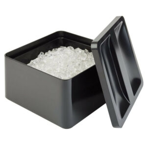 Trauks ledum ar vāku 27x27cm h-15cm melns