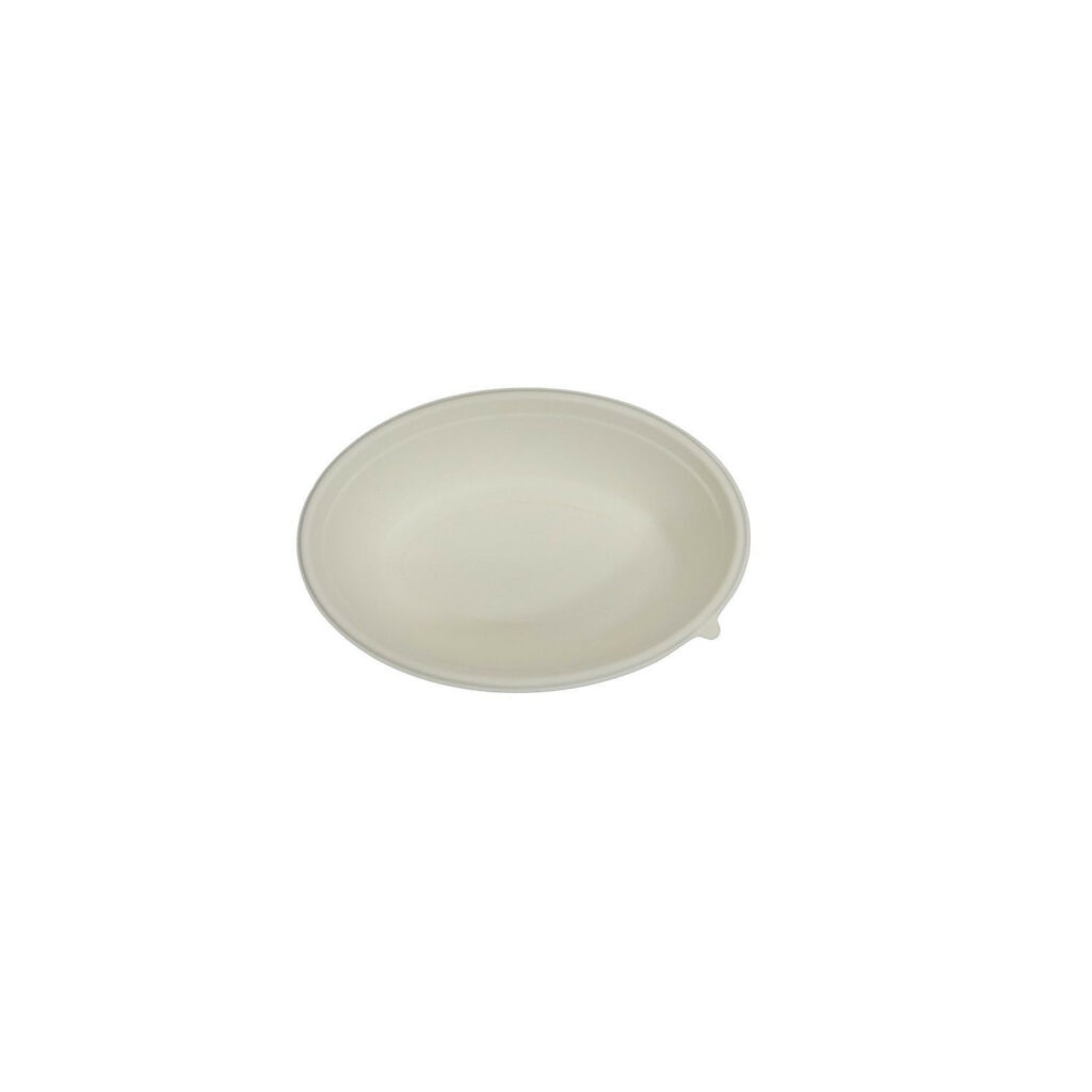 Bļodas v/l BIO ovālas 600ml, 20.5x14.5cm, h-4.5cm, 50gab. cukurn.šķiedras