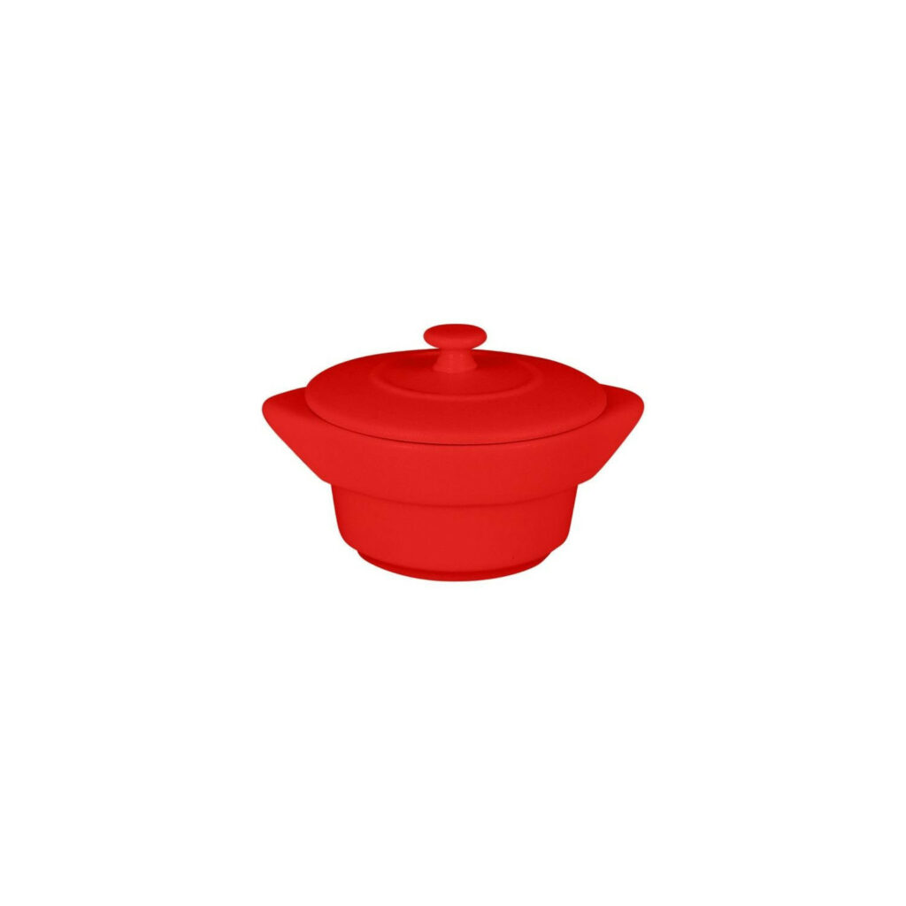 Trauciņš ar vāku CHEFS FUSION ø10cm 216ml sarkans