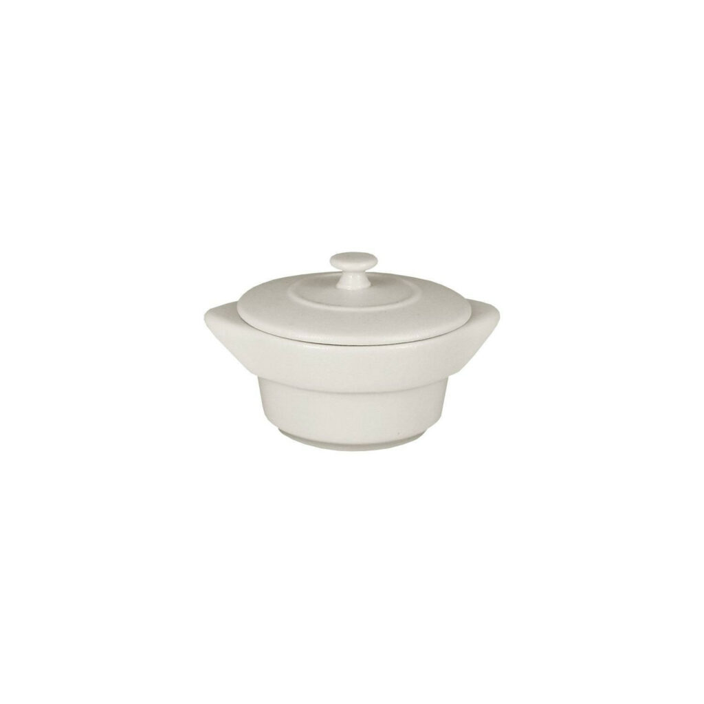 Trauciņš ar vāku CHEFS FUSION ø10cm 216ml balts
