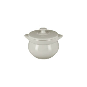 Trauciņš ar vāku CHEFS FUSION ø10.6cm h-7.5cm 450ml balts