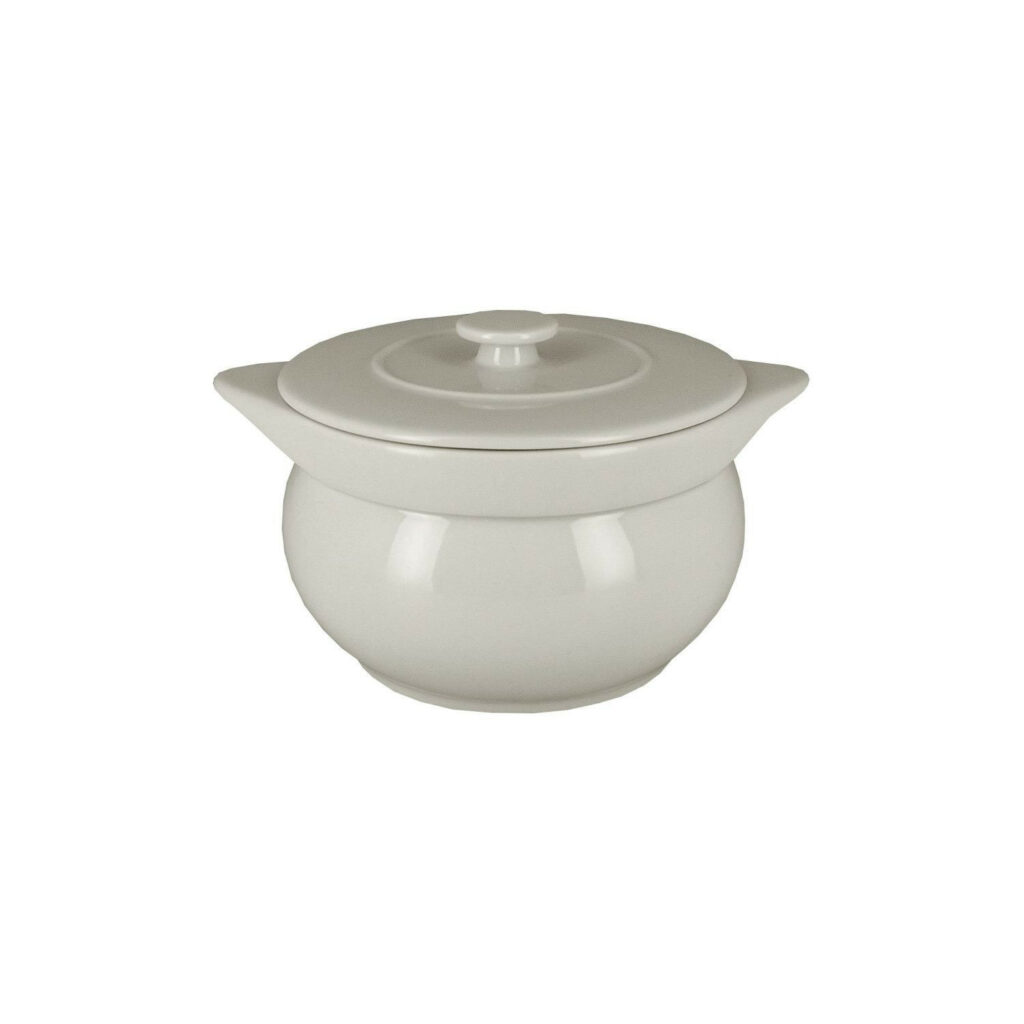 Trauks ar vāku CHEFS FUSION ø15cm h-9.5cm 1150ml balts