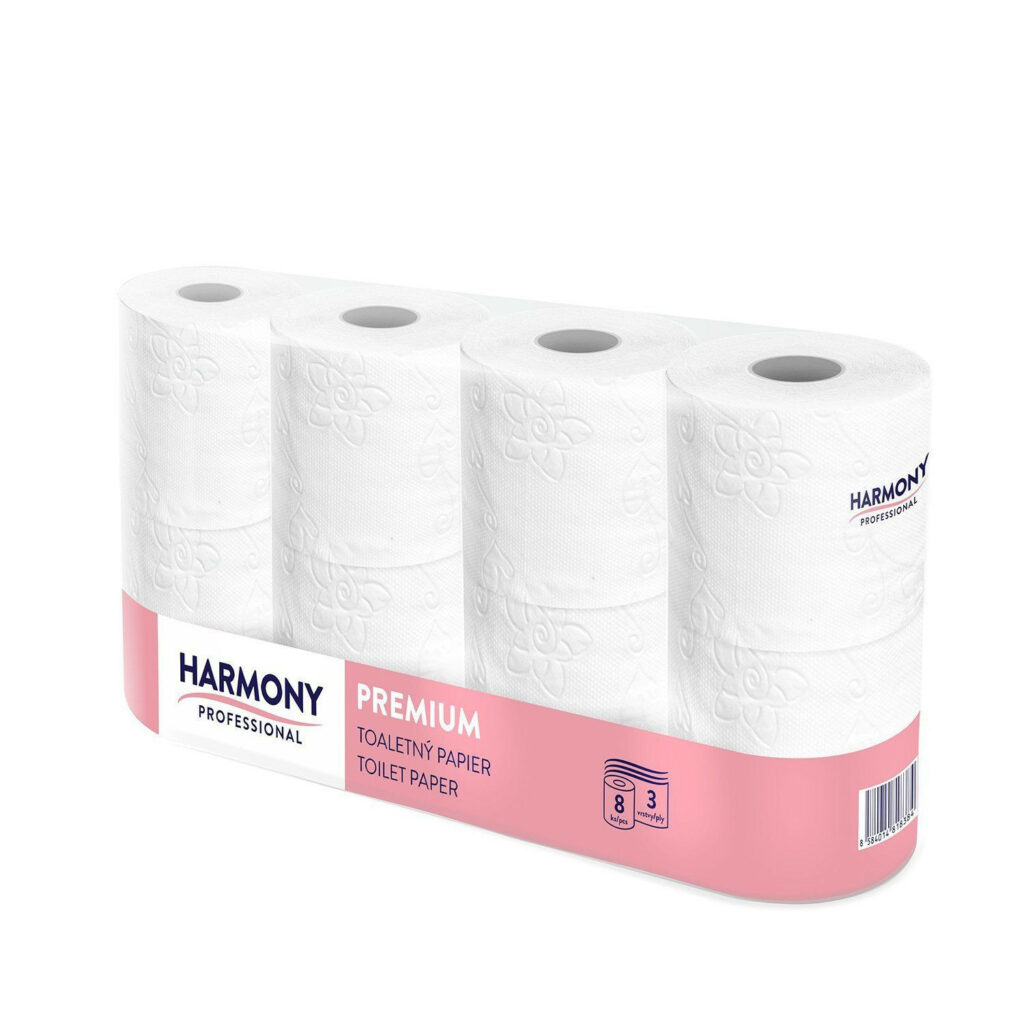 Tualetes papīrs trīs kārtas Harmony Professional 8gb