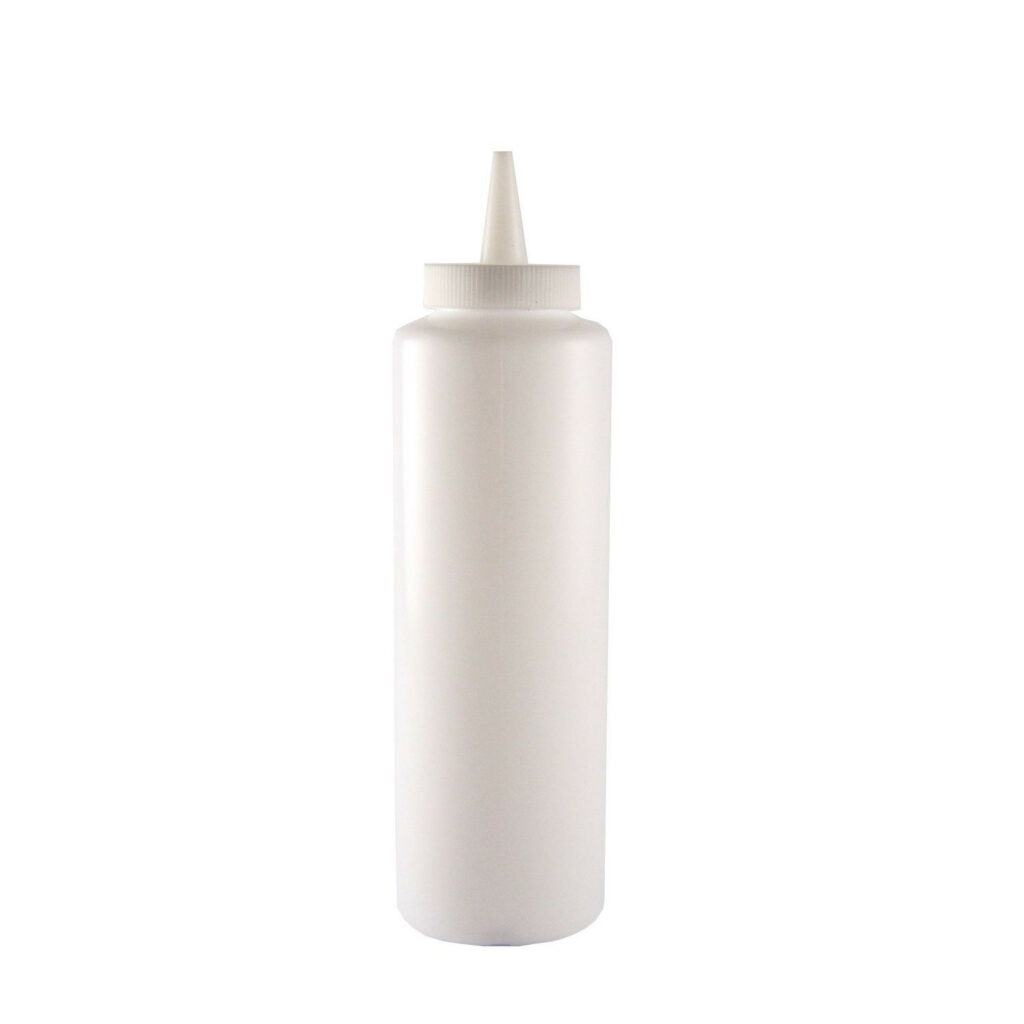Pudele mērcei plastmasas 350ml balta