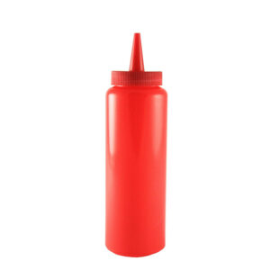 Pudele mērcei plastmasas 700ml sarkana