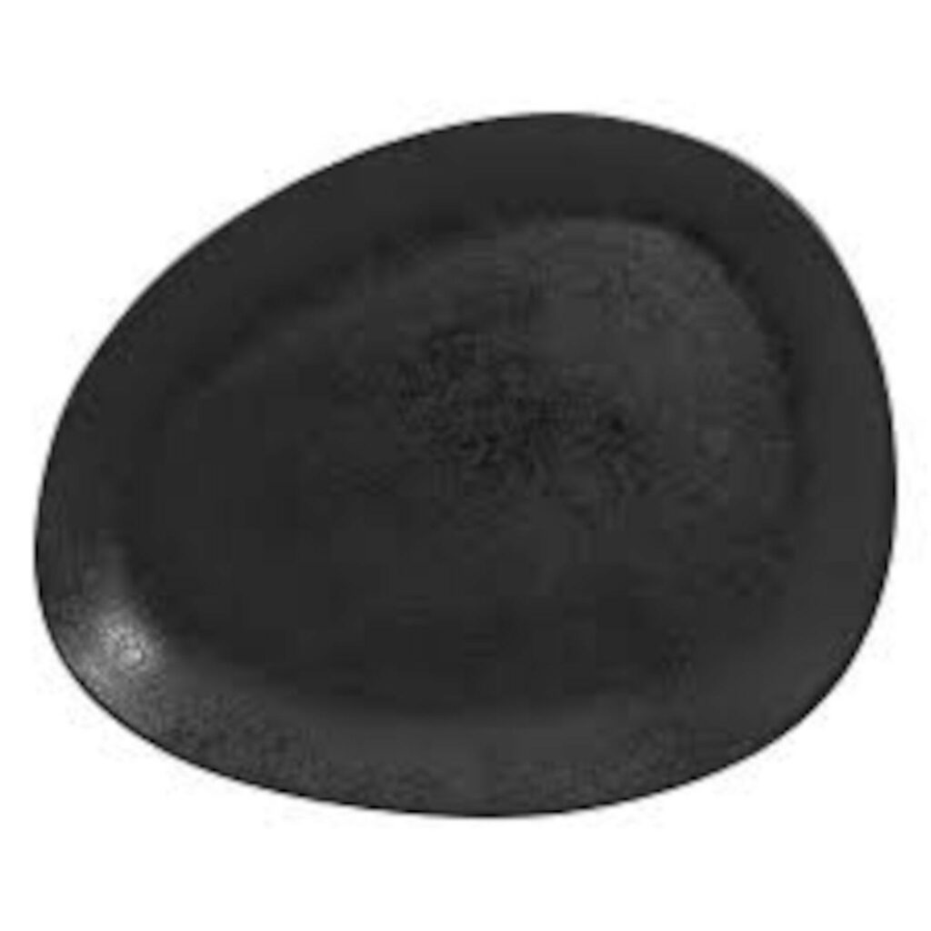 Šķīvis 27x21.5cm SHAPED melns