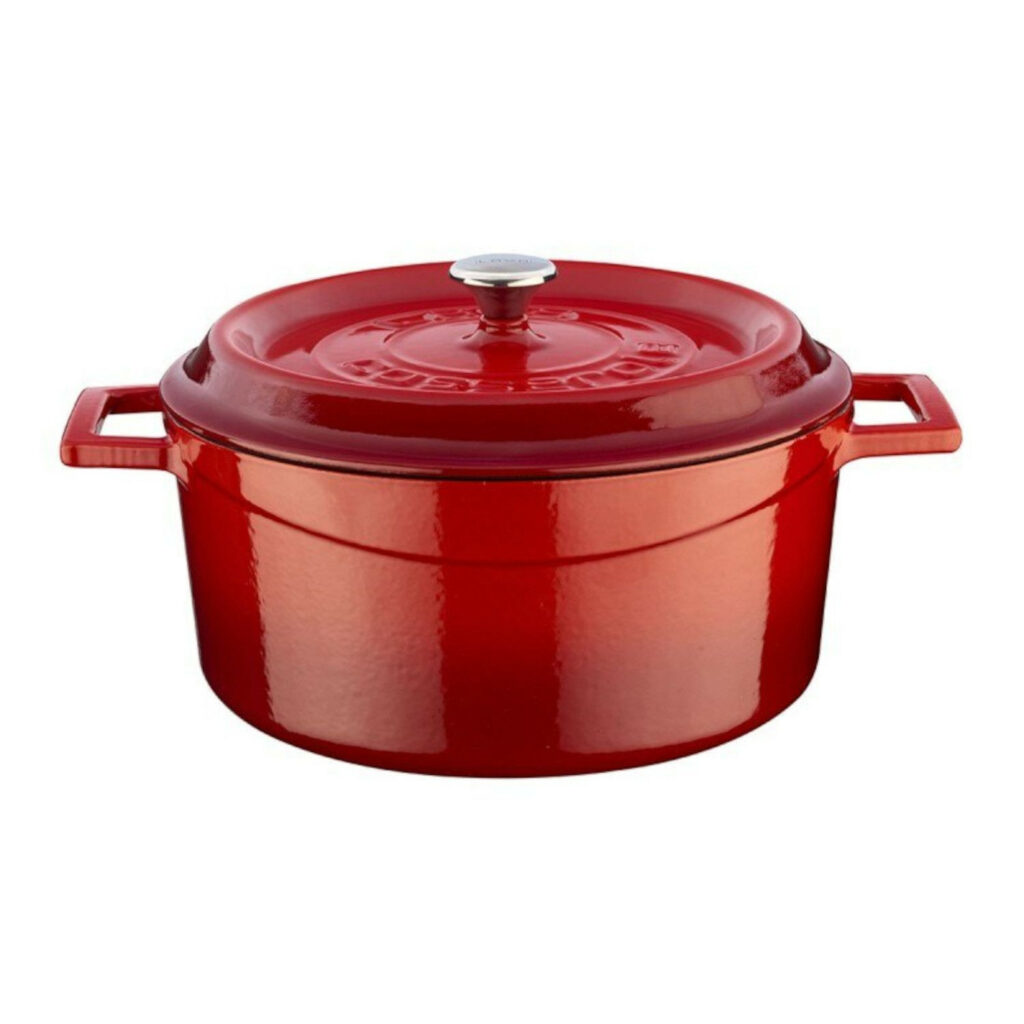 Katls čuguna LAVA ø24cm 4.49L sarkans indukcijas