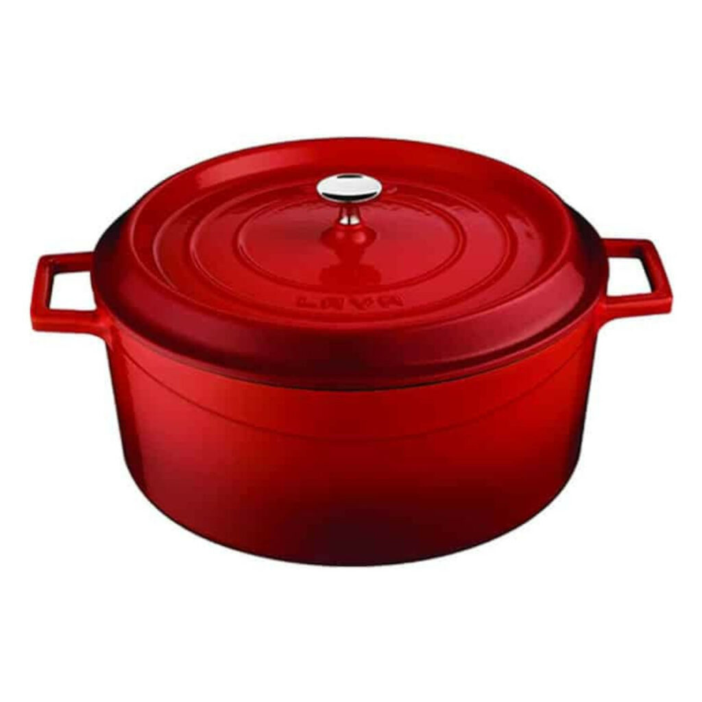 Katls čuguna LAVA ø28cm 6.71L sarkans indukcijas