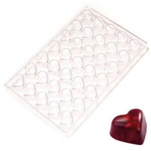 Šokolādes forma polikarbonāta 30.5x28 h-16.5mm 35x8g HEART