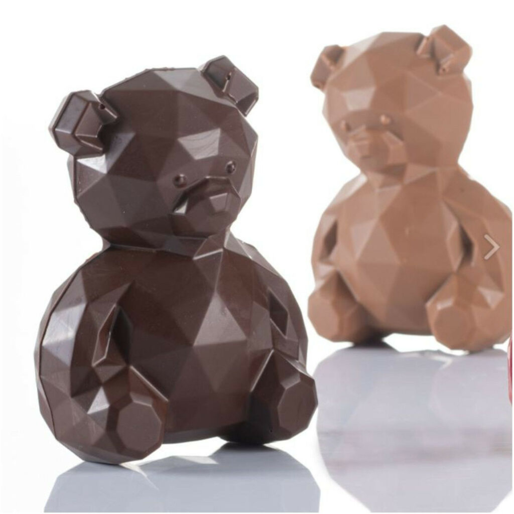 Šokolādes forma polikarbonāta 97x64 h-130mm 1x110g DIAMOND TEDDY