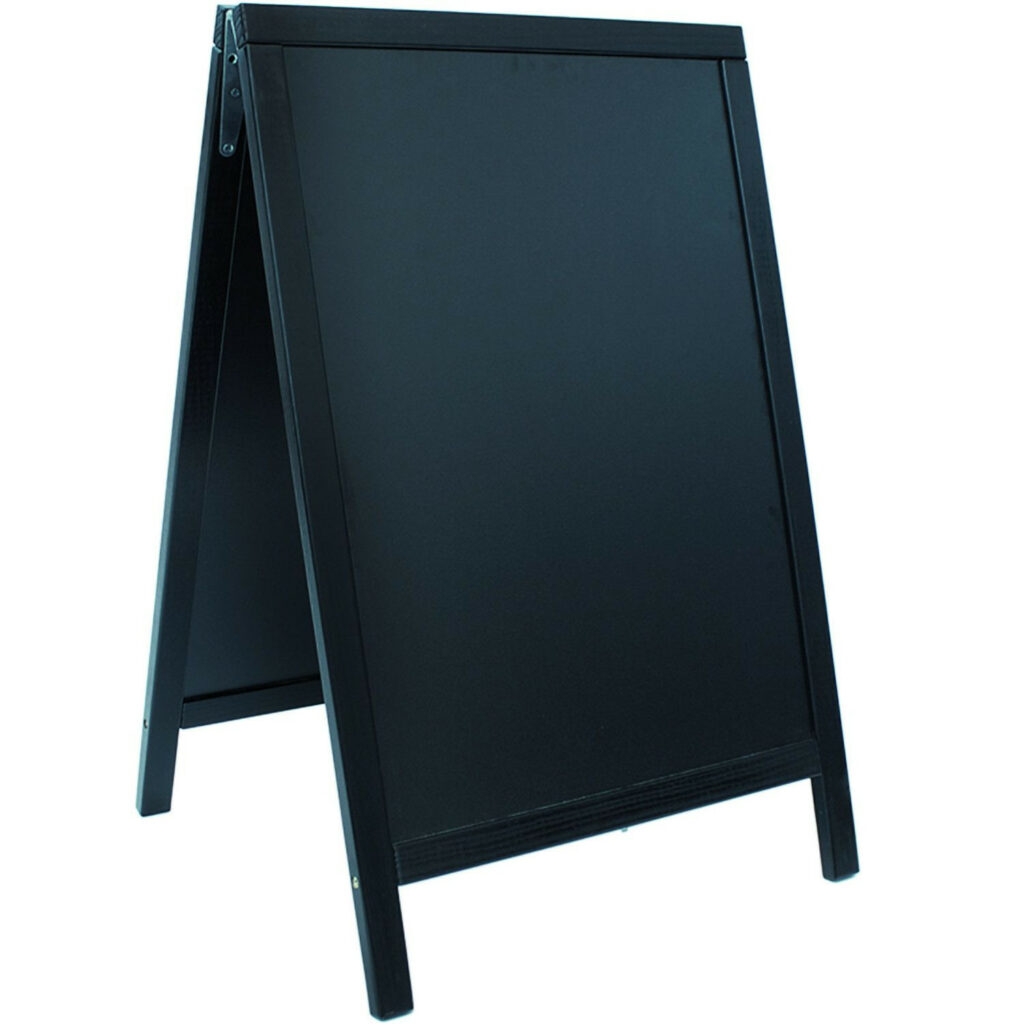 Tāfele priedes koka dubulta 55x85cm melna